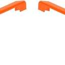 Front Hood Expansion Rack Bracket Cover Decoration Trim ABS Carbon Fiber Compatible with Ford Bronco 2021 2022 Car Exterior Accessories (Color : Orange)