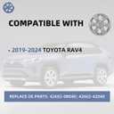 17 inch Silver Wheel Covers for 2019-2025 Toyota RAV4 LE, Fits Factory Steel Wheels 42611-42520 42611-0R230, Direct OEM Replacement 42602-0R040, Snap-on Hubcaps 4 Pack