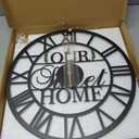 Lbc.JzJu 20inches/ 50cm Wall Clocks Roman Numeral Battery Powered No Ticking Silent Modern Unique Metal Wall ClocksSuitable Living Room Kitchen Bedroom Fireplace Office Farmhouse