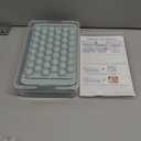 WIBIMEN Ice Cube Tray with Lid and Bin - Round Ice Trays for Freezer with Lid - Ice Cube Trays for Freezer with Ice Container (0.8"-2PACK Blue)