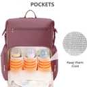 CEI-CEI Neoprene Diaper Bag Backpack with Changing Pad, Large Newborn Baby Maternity Bags Travel Tote with Insulated Pockets (Pink)