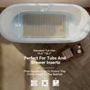 Non Slip Bathtub Mat and Shower Mat, Machine Washable Anti Slip Shower Mats for Inside Shower with Suction Cups & Drain Holes