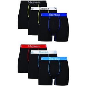 Hanes mens Boxer Brief Underwear Pack, Stretch Cotton Boxer Briefs for Men, Moisture-wicking, 6-Pack XL, Black