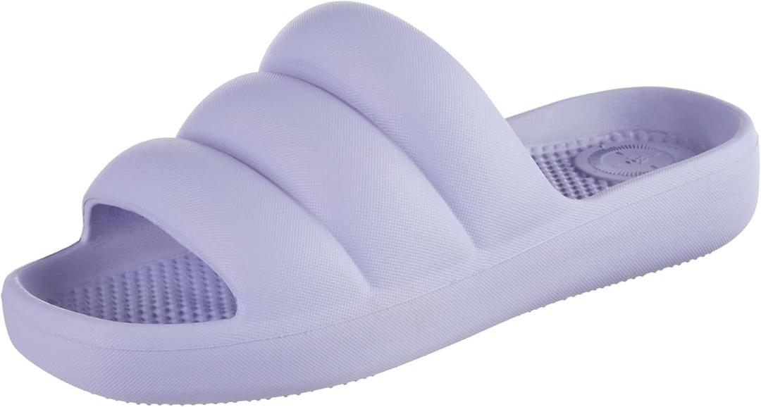 totes Women's Everywear Puffy Slide Sandal 8