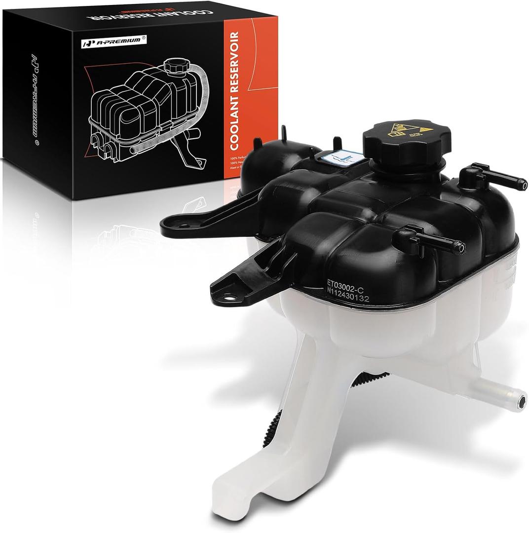 A-Premium Engine Coolant Overflow Recovery Reservoir Tank [with Cap & Hose] Compatible with Dodge Durango 2016-2021 3.6L & Jeep WK2 Series Grand Cherokee 2016-2021 3.0L 3.6L