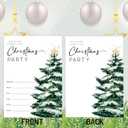 Eciujelppa 4" x 6" Winter Birthday Invitation Cards - 20Pcs Double Sided Invitation Cards & 20Pcs Envelopes - Christmas Tree Birthday Party Invites For Boys, Girls - A02