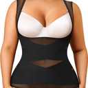 Nebility Plus Size Shapewear Bodysuit for Women Tummy Control Body Shaper Seamless Faja Colombian Waist Trainer Girdle (2X)