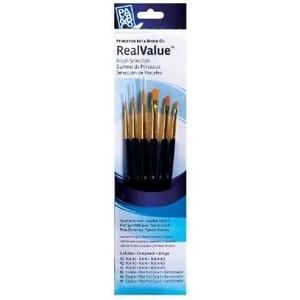 Princeton 9137 Watercolor Acrylic and Tempera Golden Taklon Brush - Set of 6