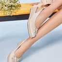 Womens Closed Toe Espadrilles Wedges Shoes Platform Slingback Mid Low Heel Canvas Bow Dress Sandals Size 10