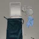 Mocado LED Foldable Travel Makeup Mirror - 5x7 inches 3 Colors Light Modes USB Rechargeable Touch Screen, Portable Tabletop Cosmetic Mirror for Travel, Cosmetic, Office (White)