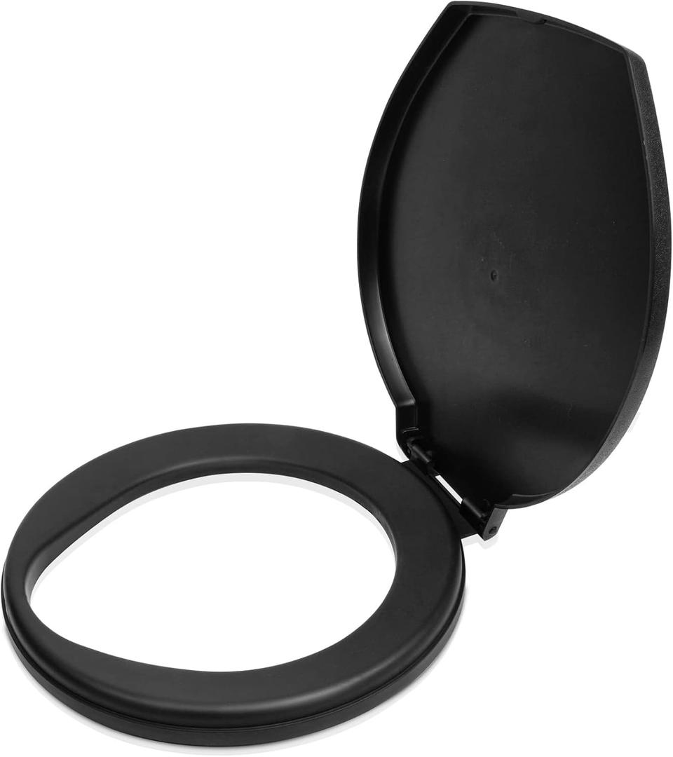 Portable Toilet Seat for 5 Gallon Bucket Emergency Outdoor Camping Snap on Luggable Loo Toilet Cover for Adults and Kids (Black)