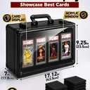 4-Row Graded Card Storage Box with Acrylic Window for PSA and BGS Display