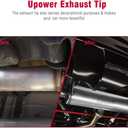 Upower 4" Inlet Diesel Exhaust Muffler 7" x 24" Body 30" Whole Length XS2772 - Straight Through Stainless Steel Welded On Resonator Muffler