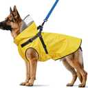 Dog Raincoat: Dog Rain Jacket with Reflective Harness & Removable Hood | Waterproof Dogs Rain Coat Poncho for Dogs (Yellow - XXL)