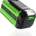 40V 6.0Ah Replacement for Greenworks 40V Battery, Lithium Battery Compatible with Greenworks 40 Volt G-MAX 29472 29462 29252 20202 22262 25312 25322 20642 22272 27062 21242 Power Tools
