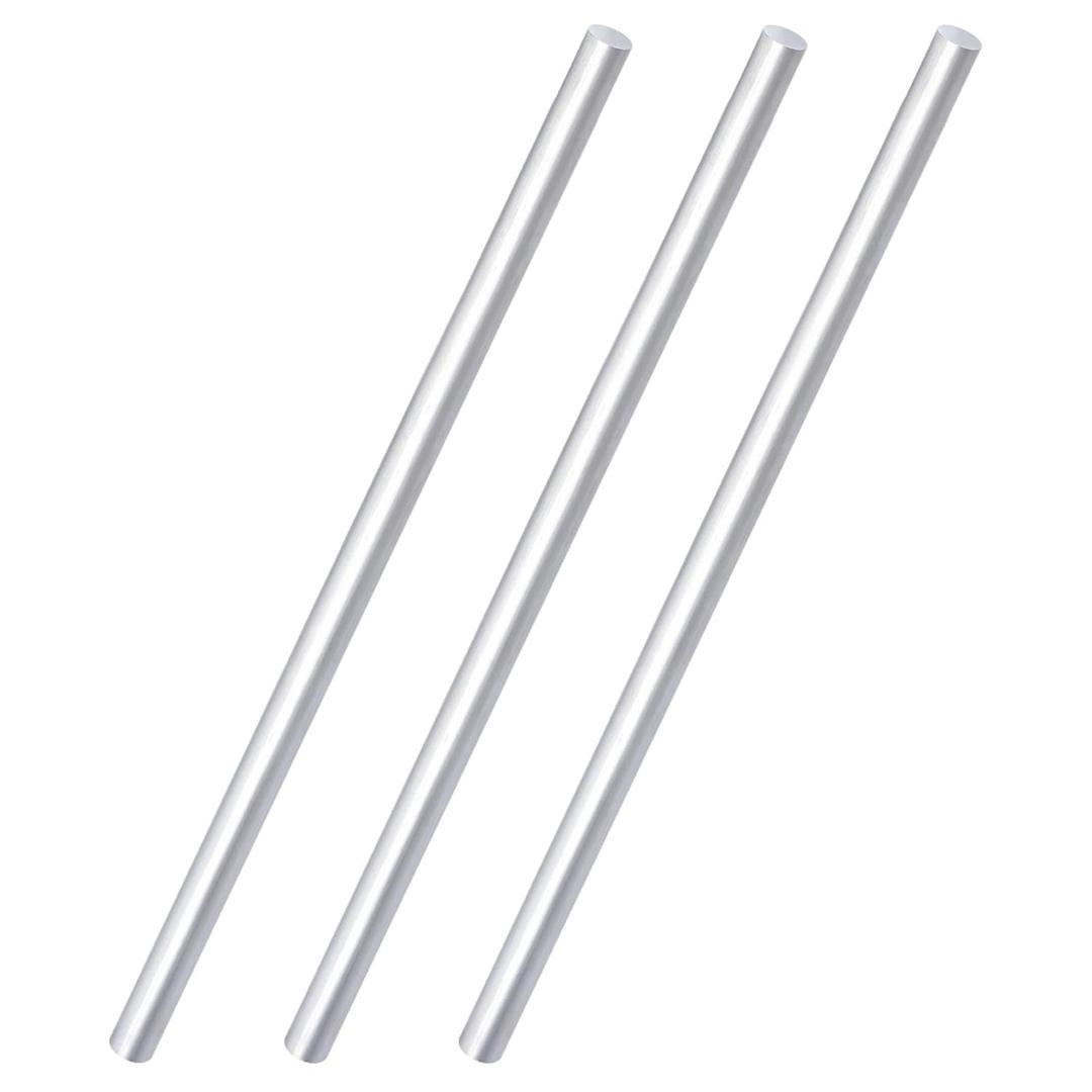 3 Pieces 1/2" Diameter Round Aluminum Rod,Long 13" 6061 Aluminum Round Bar,T6511 Solid Extruded,0.5" Diameter,for DIY Craft (1/2x13 inch, 3)