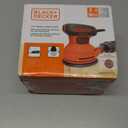 BLACK+DECKER Orbital Sander, 5 Inch, 2.0 Amp, 12000 OPM, Corded, 1 Sandpaper Sheet and Dust Bag Included (BDERO100)