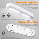 STAR-SPANGLED 3 Pack 7 Motion Sensor Lights Indoor Battery Operated, Stick on LED Light for Closet, Stairs, Under Cabinet, Cool White
