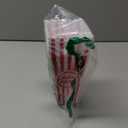 Novelty Place Plastic Red White Striped Classic Popcorn Containers for Movie Night - 7.8 inch Tall x 3.8 inch Square (4 Pack)