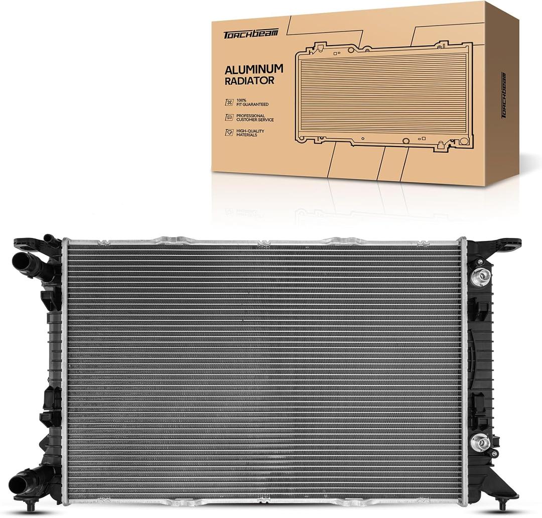 Torchbeam Vehicle Radiator Replacement For 2011-2017 Q5 2.0T, 2010-2016 A4 Quattro, 2011-2017 A5 Quattro, 2015-2018 Q3 Quattro, A4, Q3, 2013-2015 A6 Quattro 2.0T, Transmission Oil Cooler Included