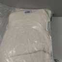 Queen Size Velvet Quilt Set, Ultra Soft 3 Pieces Bedding with 2 Pillow Shams, Lightweight All Seasons Reversible Coverlet Bedspread with Plaid Quilting, Cream White 90x96 Inches