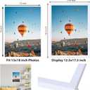 4 x JCJMY 13x18 Picture Frame White for Photo and Poster, Horizontal and Vertical Formats for Wall Hanging, 13 x 18 Wall Gallery Frame