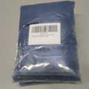 2 x Lecloud Leia Dusty Blue Sheer Valance for Windows 14 Inch Length 2 PCS, Dual Rod Pockets Living Room Bedroom Short Curtains, Jacquard Clip Textured Leaf Window Treatments, 40 W x 14 L