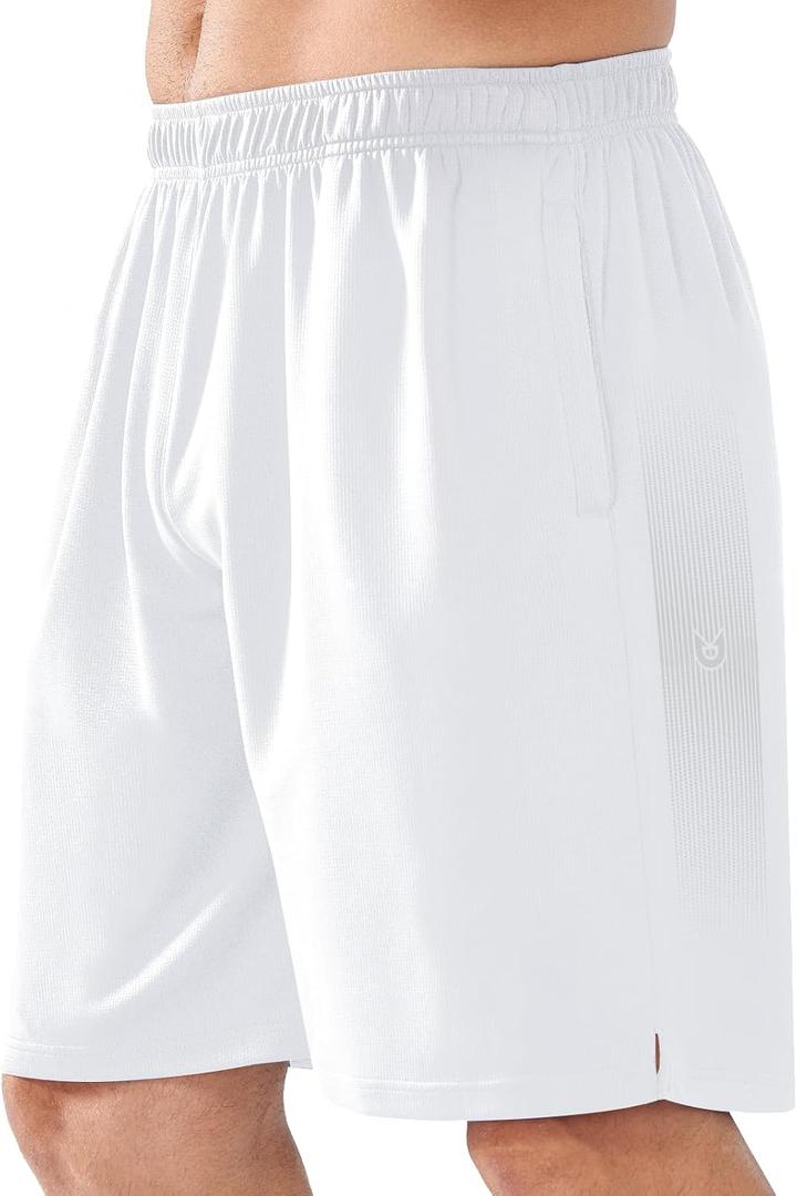 NORTHYARD Men's 10" Athletic Shorts Basketball Workout Gym Lightweight Quick Dry Shorts with Mesh & Zip Pockets (XXL)