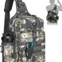 Piscifun Fishing Backpack Tackle Bag with 2 Rod Holders, Multi-Compartment Storage, MOLLE System, Water-Resistant Lightweight Outdoor Pack 