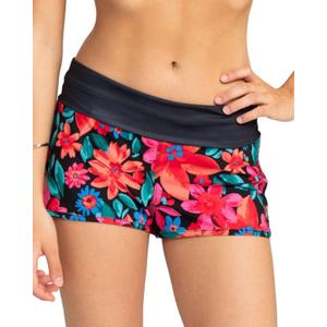 Roxy Women's Board Shorts Tummy Control, 4-Way Stretch, Quick-Dry 2" Inseam Swim Shorts, UPF 50+ Beach Shorts (Large), Wht Noumea