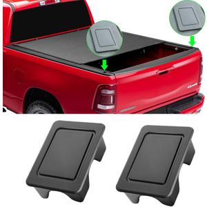 Moonlinks Bed Rail Stake Pocket Covers Compatible with Dodge Ram 1500 2500 3500 2009-2018,Rear Truck Tonneau Covers Stake Holes Caps Plugs (2 PCS)
