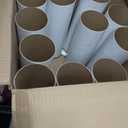 BOX USA BP4012W Mailing Tubes with Caps, 4" x 12", White (Pack of 15)