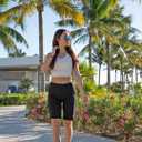 Baleaf Women's Bermuda Long Shorts 10" Knee Length High Rise Athletic Shorts Pull On Workout Walking Golf Running Summer, L