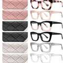 CCVOO 1.5 Oprah Style Reading Glasses for Women, Stylish Eyeglasses, Blue Light Readers for Women, Cheaters, (A1 Mix)