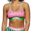 PSD Underwear Womens Sports Bra - Care Bears, Medium Support Sports Bras for Women, Womens Racerback Sports Bras (Small, Juicy)