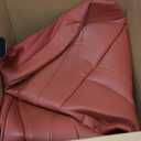 NS YOLO Leather Car Seat Covers Full Set, Universal Fit for Most Cars, SUVs and Sedans,Waterproof Luxury Leatherette Cushions, 5 Seats Protectors, Wine Red, Front Pair-2 Seats (Driver and Passenger)