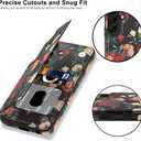 LETO for Samsung Galaxy A15 5G Wallet Case - Flip Folio Leather Kickstand - Credit Card Holder - Fashionable Flower Designs - Protective Phone Cover for Women and Girls - 6.5" - Pink Red Roses