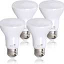 Bioluz LED 4 Pack BR20 LED Bulb 3000K Bright Soft White 6W=50W, 90 CRI, 540 Lumen, Dimmable LED Light Bulbs, Soft White Light Bulbs, Indoor/Outdoor Flood Light Bulbs, UL Listed & Title 20 Compliant