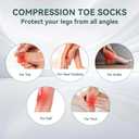 likloks Compression Toe Socks for Men & Women Over-The-Calf (OCT) Athletic Running Printed Socks with Toes (3 Pairs) (S)