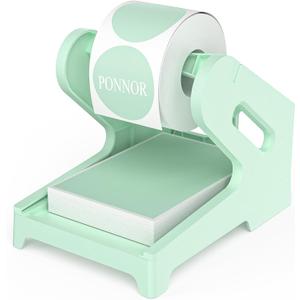 PONNOR Label Holder Thermal Label Holder for Rolls and Fanfold Labels Shipping Label Stand Desktop Printer DIY Accessory Supplies for Home, Office (Fresh Green)