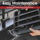 Aujen Silverware Organizer - Expandable Kitchen Drawer Organizer, Adjustable Utensil Organizer, Cutlery Tray for Forks, Knives, Multipurpose Kitchen Organizers and Storage Solution, Black, Medium