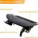 Tailgate Door Handle Exterior, Compatible with 1997-2007 Ford F150 F250 F350 F450 F550 Super Duty, 01-05 Ford Explorer Sport Trac, w/ Key Hole | 7L3Z-9943400-AA, 80238 Outside Tail gate Liftgate Latch