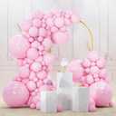 PartyWoo Pink Balloons 140 pcs Different Sizes of 18 12 10 5 Inch Pastel Pink Balloons Arch Kit Garland for Baby Shower Gender Reveal Birthday Bridal Shower Princess Party Decorations Pink-Q05