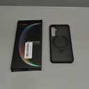 TORRAS Magnetic Stand for Samsung Galaxy S25 Plus Case, [Compatible with Magsafe] [Military Grade Drop Tested] Shockproof Ring Translucent Slim Protective Phone Case for S25 Plus Case Ostand, Black