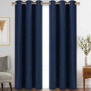 Diraysid Blackout Curtains for Bedroom Grommet Thermal Insulated Room Darkening Curtains (42 x 84 Inch, 2 Panels, Navy Blue)