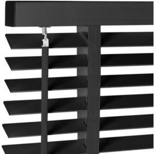 2" Cordless Solid Wood Blinds for Indoor Window,39.5" W x 60" H Black