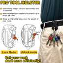 [MAGG HEVI] Tool Holster - Self Locking Multi Tool Holder - Improve The Way You Carry Your Power Drill, Driver, Multitool, Pneumatic, Multi-Tool and More on Your Belt (Quick-Change Extension)