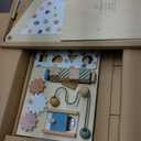 Tiny Land Wooden Baby Walker, Adjustable Speed Baby Push Walker for Boys and Girls, Montessori Activity Center Push Toy for Kids' Development, Ideal Christmas Gift for Toddlers (Morandi)