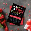 6 x First Valentines Day Card - Romantic Valentine Cards for Boyfriend Girlfriend Fiance Fiancee, Sweet Valentines Day Gifts for Him Her Wife Husband, Funny Valentine Gifts for Men Women