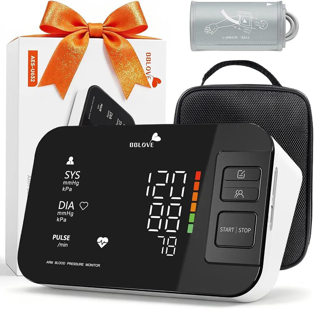 Blood Pressure Monitors for Home Use with Bag FSA&HSA Eligible,One-Touch Automatic Measurement with Large LED Three-Color Warning for 2 User, Birthday Gifts for Family and Friend